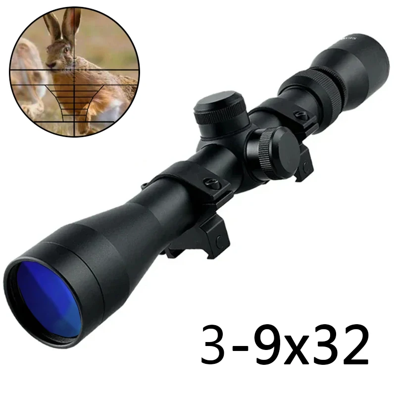 

3-9X32 Hunting Rifle Scope Adjustable Optic Sight Tactical Airsoft Riflescope Air Guns Sniper Cross Hunting Scopes Accessory