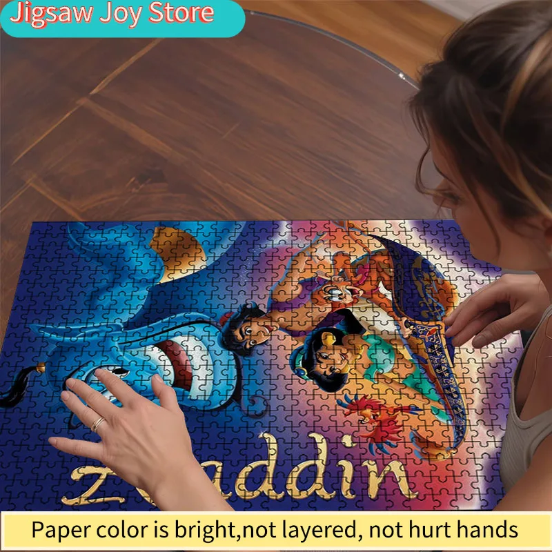 Puzzle di Aladino da 1000 Pezzi - Viaggio Magico sul Tappeto Volante, Rompicapo, Puzzle Quadrato da Grattare per Adulti e Anziani, Fa