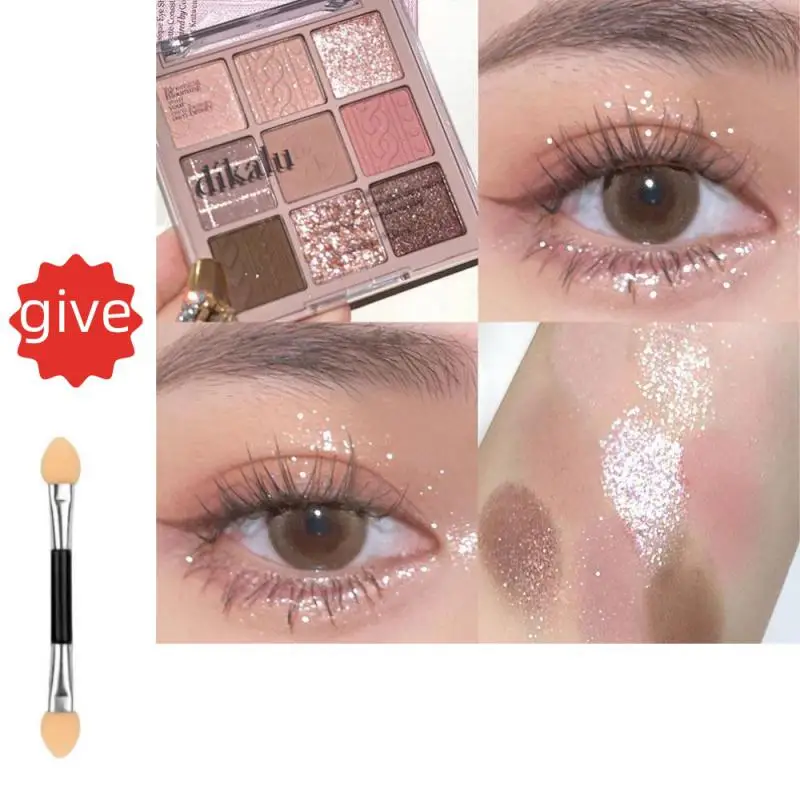 Schnee Pailletten 9-Farben Lidschatten Palette Glitzer Schneeflocke Diamant weiß Lidschatten koreanische charmante Kontur Augen bilden Palette