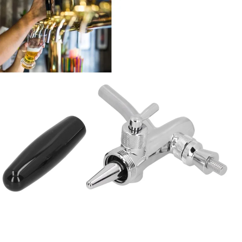 Draft Beer Faucet With Long Shank Stainless Steel Beer Keg Dispenser Home Brewing Supply