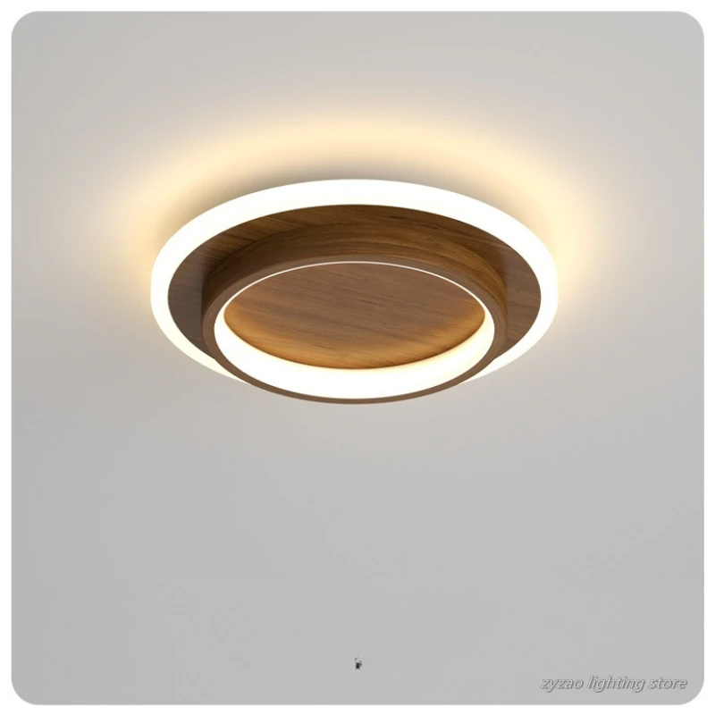 

Современное минималистское освещение для прихожей, коридора, деревянный узор подходит для передних дверей, прихожей, минималистичные потолочные светильники для балкона