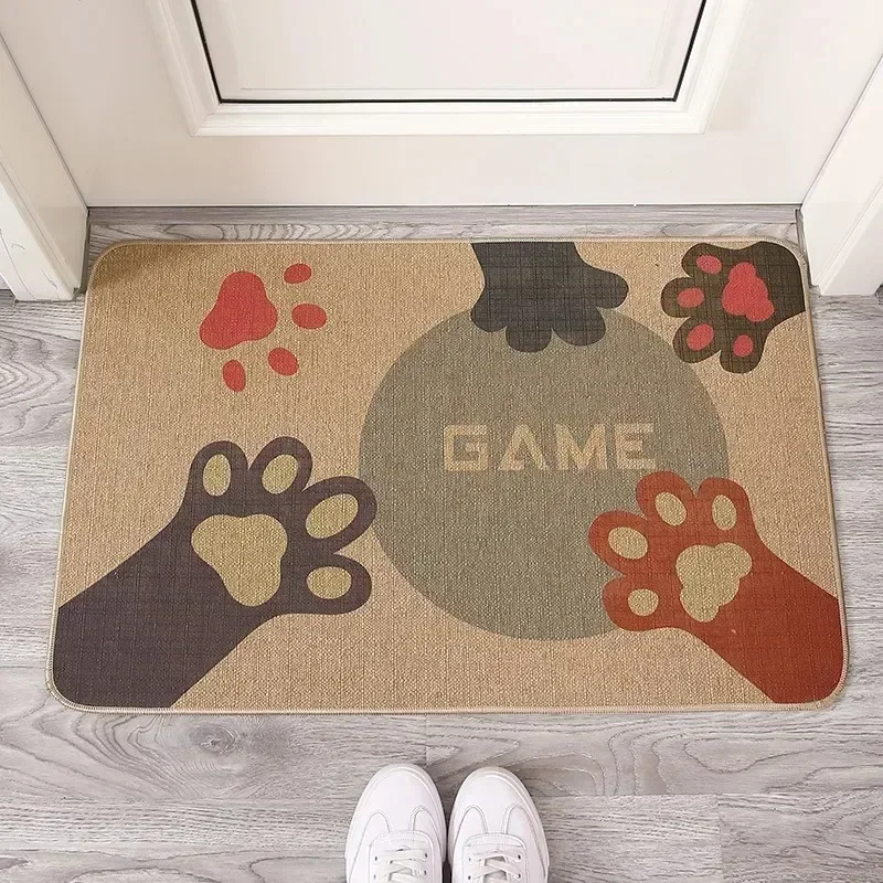 Geometry Super Absorbent Rubber Door Mats Non Slip Waterproof Bath Kitchen Carpet Diatom Mud Entrance Rugs for Home Decoration