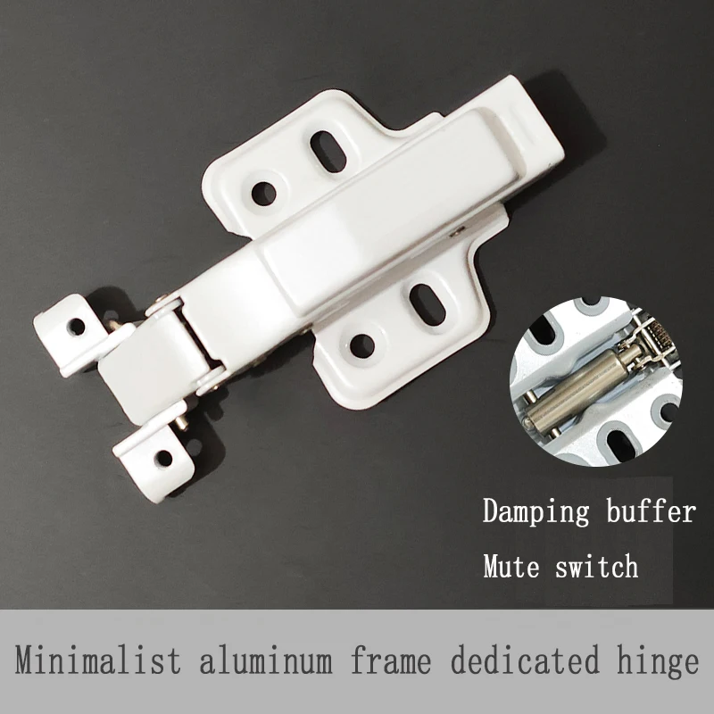 Minimalist Aluminum Frame Special Hinge Bookshelf Wardrobe Dining Cabinet Door Silent Hydraulic Damping Buffer Airplane Hinge