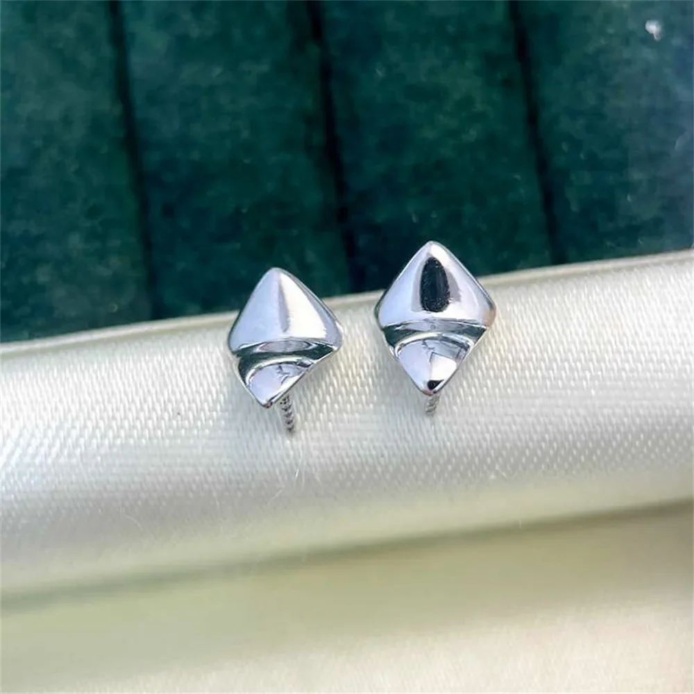 

S925 Sterling Silver Pearl Earring Settings DIY Jewelry Making Supplies Blank Earring Posts for Handcrafted Accessories No Pearl