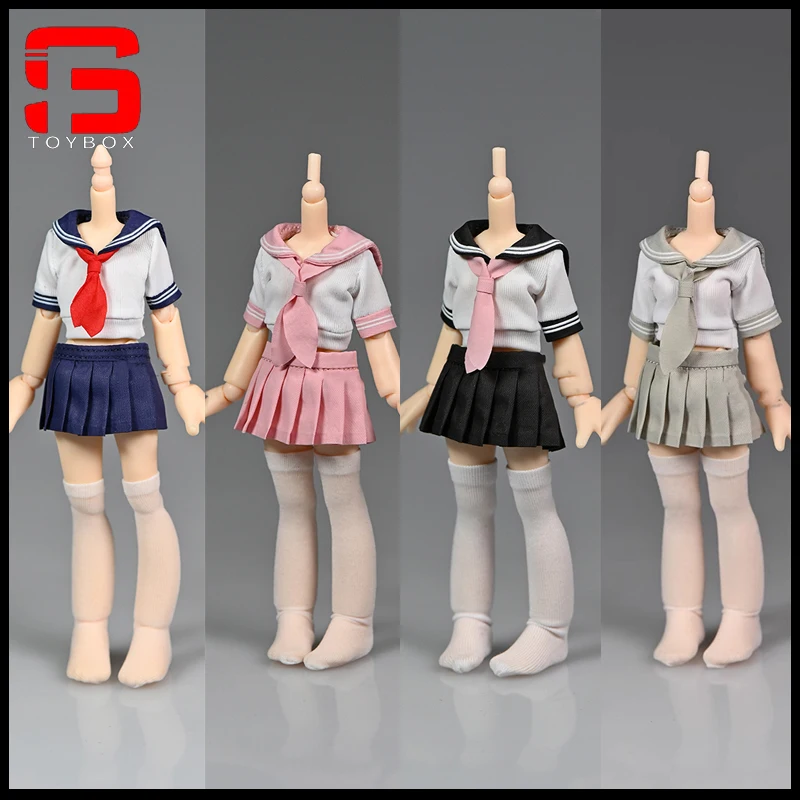 In Stock 1/12 School Uniform T-shirt Shorts Jacket Pants Sprots Wear Clothes Model Fit 12-13.4cm Azone Body Girl Action Figure