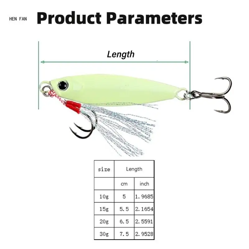 Hard Baits Slow Shaking Jig Artificial Lures Luminously Fishing Baits Lure M89D image 6