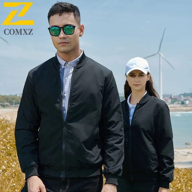 

Men Jacket 2025 Solid Color Trendy Versatile Skin-friendly Breathable Stand Up Collar Jacket Outdoor Casual Loose Zipper Jacket