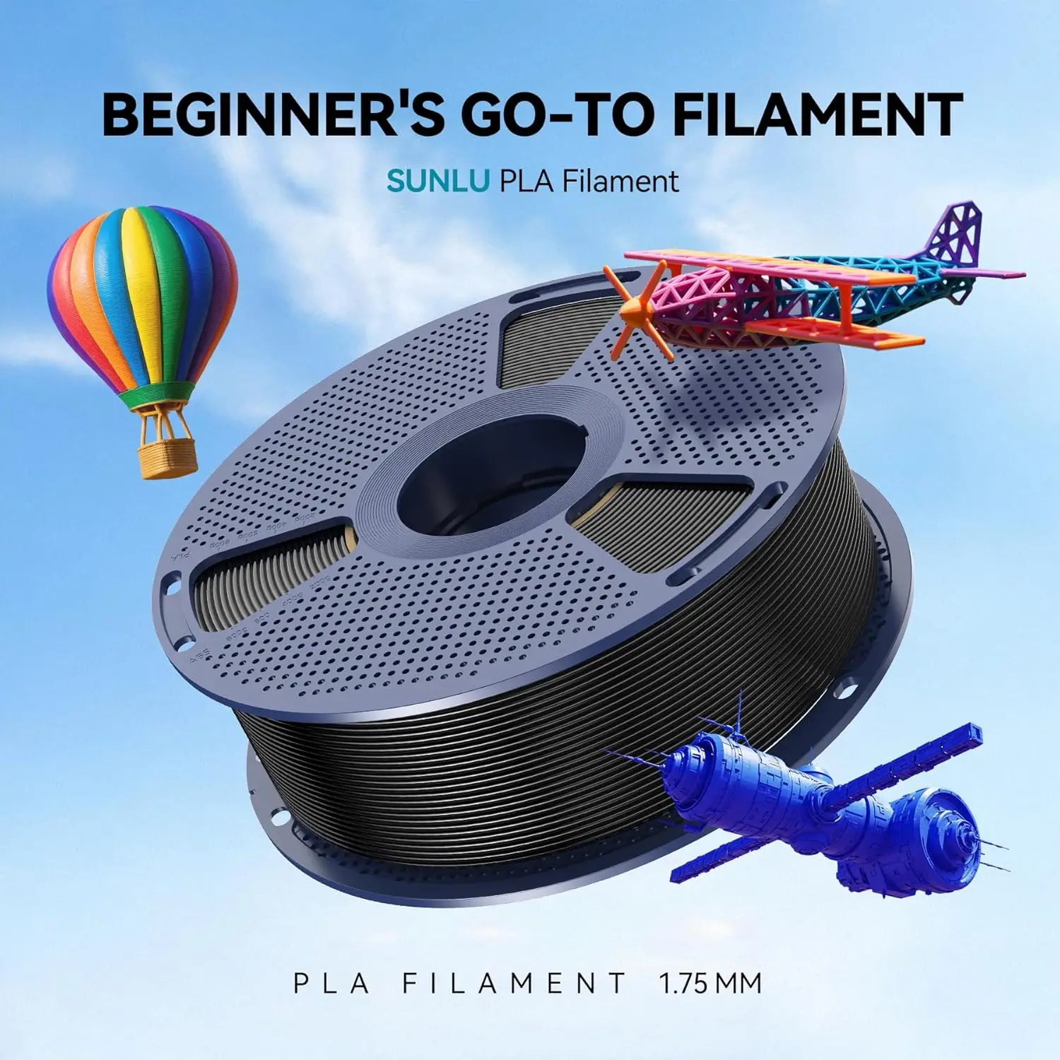 SUNLU PLA / High Speed PLA / PLA + 2.0 10KG im Bündel 1,75mm 1KG, extrem robust 2-3X stärker, Hochgeschwindigkeits-3D-Druckfilament – Detail 7