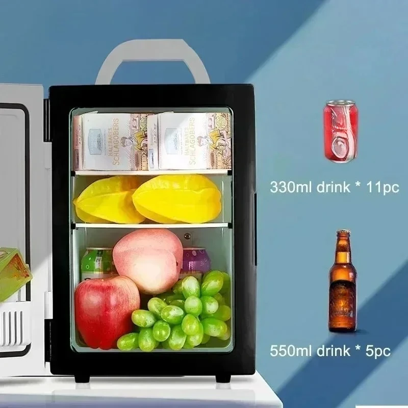 New Style Latest Version Car Refrigerator Small Mini Refrigeration Student Dormitory Cosmetic Refrigerator Car Home Dual-use