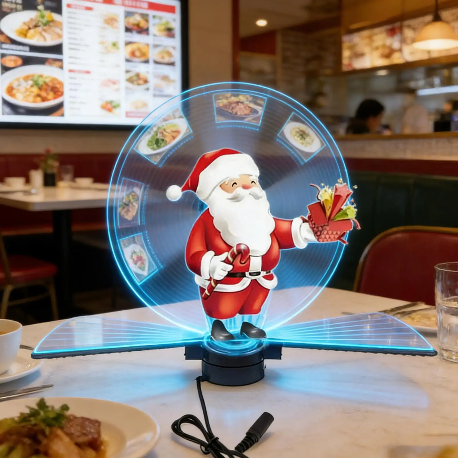 

Hologram Fan 16.5-Inch Plug In Video Projector LED Hologram Fan 3D with WIFI and App Control for Nightclub Trade Show Museum