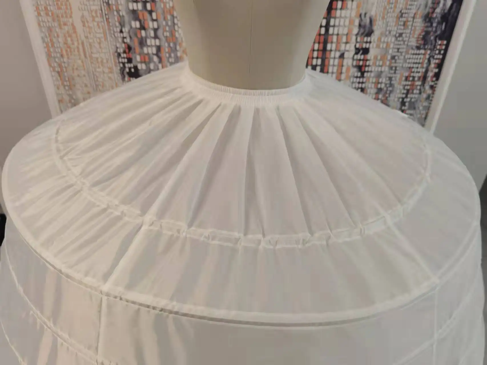 Jupon en Crinoline avec 9 Cerceaux de Diamètre 150cm, Sous-Jupe pour Grande Robe de Bal, pour Patients, Quels que soient les Accessoires de Mariage