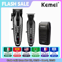 Kemei Hair Clipper Kit for Men, Electric Shaver, Hair Trimmer, Professional Cutting Machine, KM-2290, KM-2293, KM-1102