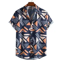 Hawaiian Shirt 2022 Summer New Men's Shirts Casual Fashion Trend Lapel Printed Short Sleeve Camisas Para Hombre