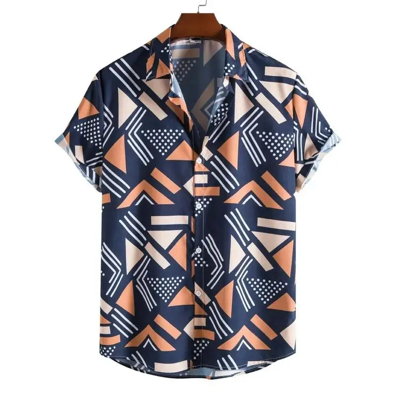 Hawaiian Shirt 2022 Summer New Men's Shirts Casual Fashion Trend Lapel Printed Short Sleeve Camisas Para Hombre