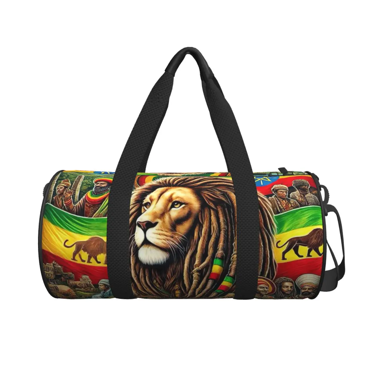 

Rastafarian Amaiquina Reggae Rasta Lion Street Skullies Large Duffle Gym Bag Waterproof Duffle Travel Bags Handbags Fitness bag