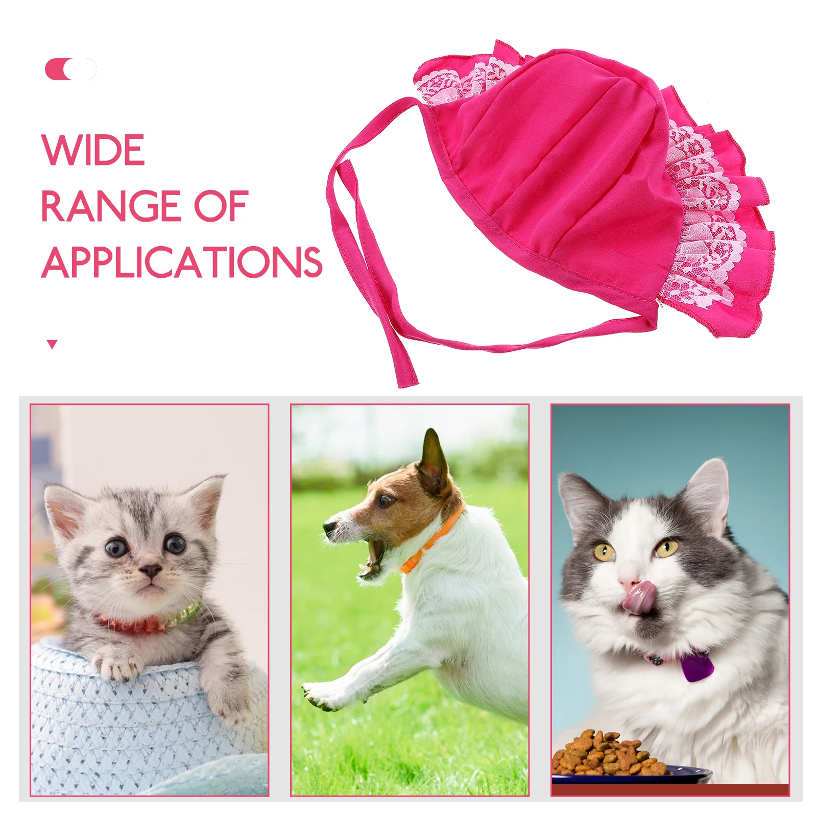

Pet Bucket Hat Adjustable Dog Hats for Small Dogs S Size Pink Color Pet Summer Sun Hat Cats Fashion Puppy Decor