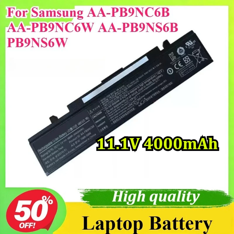 

For Samsung AA-PB9NC6B AA-PB9NC6W AA-PB9NS6B PB9NS6W 11.1V 4000mAh Laptop Battery