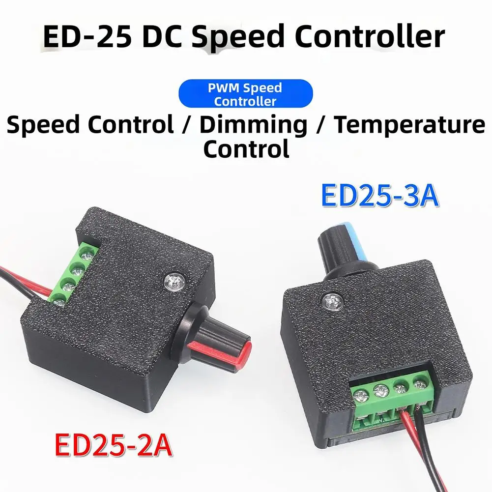 For PWM DC Motor Speed Controller 5V To 12V 2A For Computer Fans Water Pumps And LED Light Strip Dimmer Module
