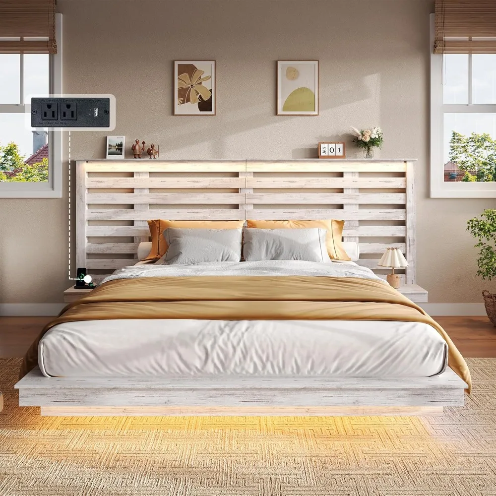 Queen Floating Bed Frame with 96