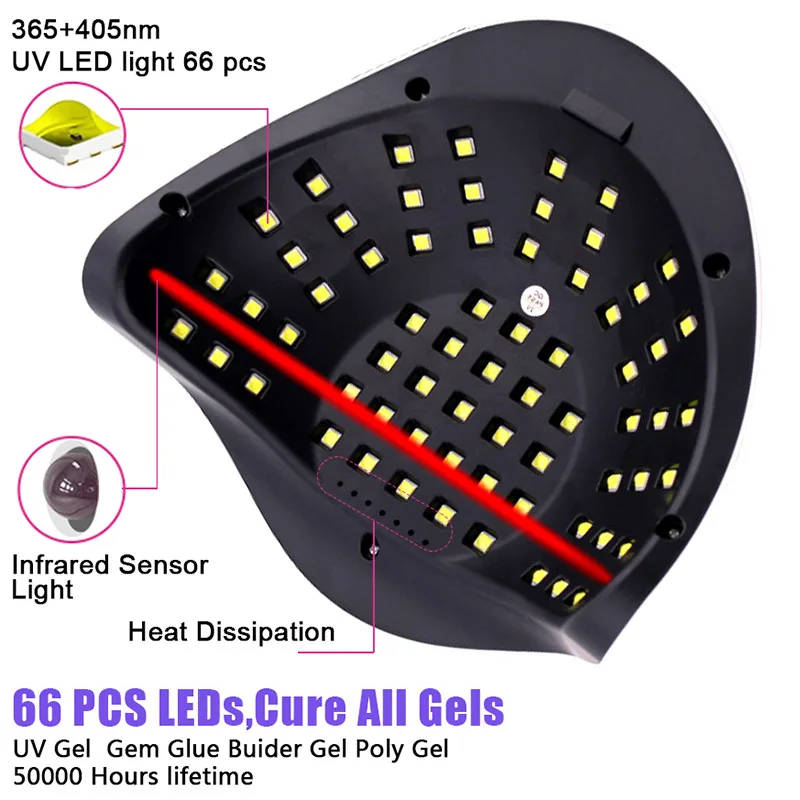 X10 Lámpara de Uñas UV Inteligente por Inducción Secado Rápido Lámpara de Fototerapia para Esmalte de Uñas Gel Herramienta Profesional de Manicura 3