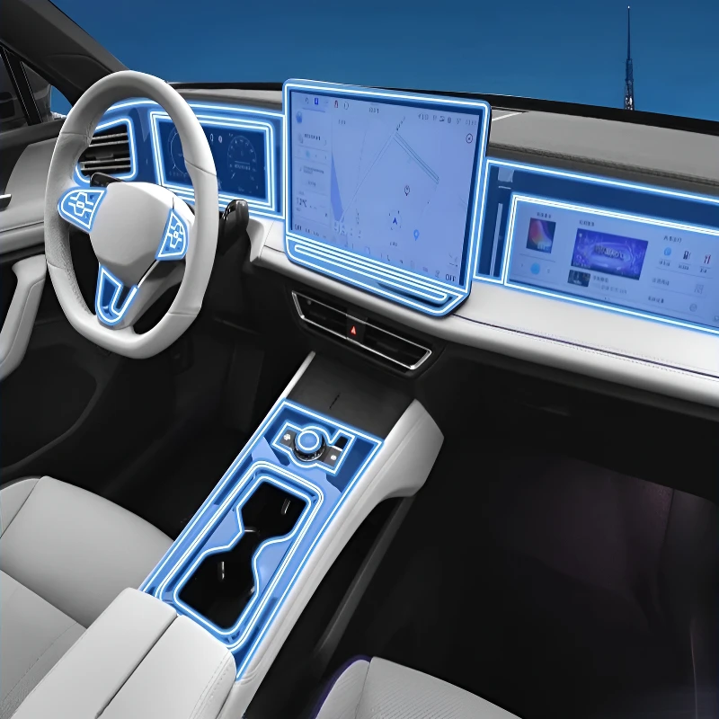 

Для публики Tiguan L Pro 2024-2025 приборная панель мультимедийная навигация прозрачная защитная пленка от царапин модификация