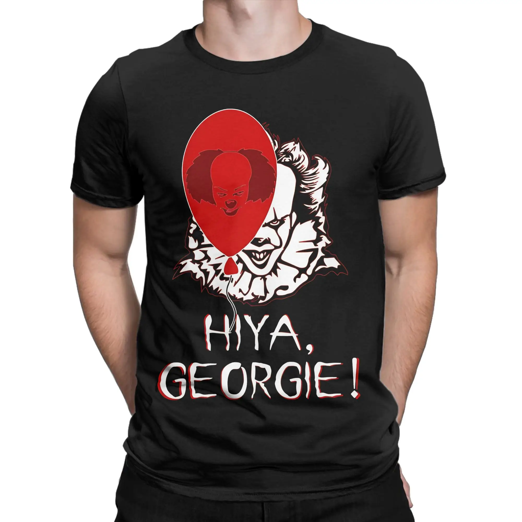 Halloween Movie Horror Pennywises We All Float T Shirt Men Cotton Tops Shirts Hip Hop  Crewneck Short Sleeve