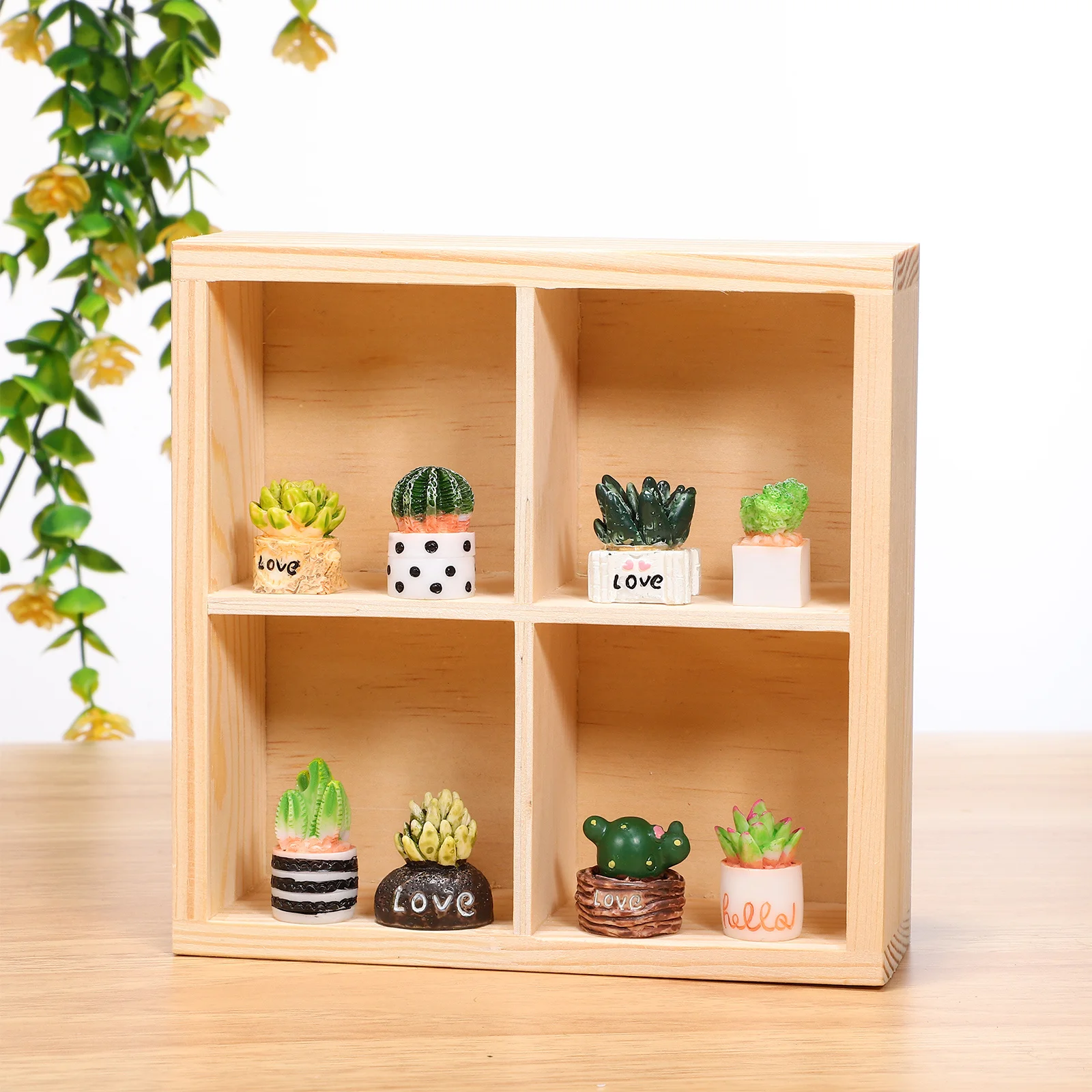 

8pcs Mini Cactus Ornaments Artificial Plants Decor For Accessories Set Small Fake Plants In Pots Faux Cactus For Car