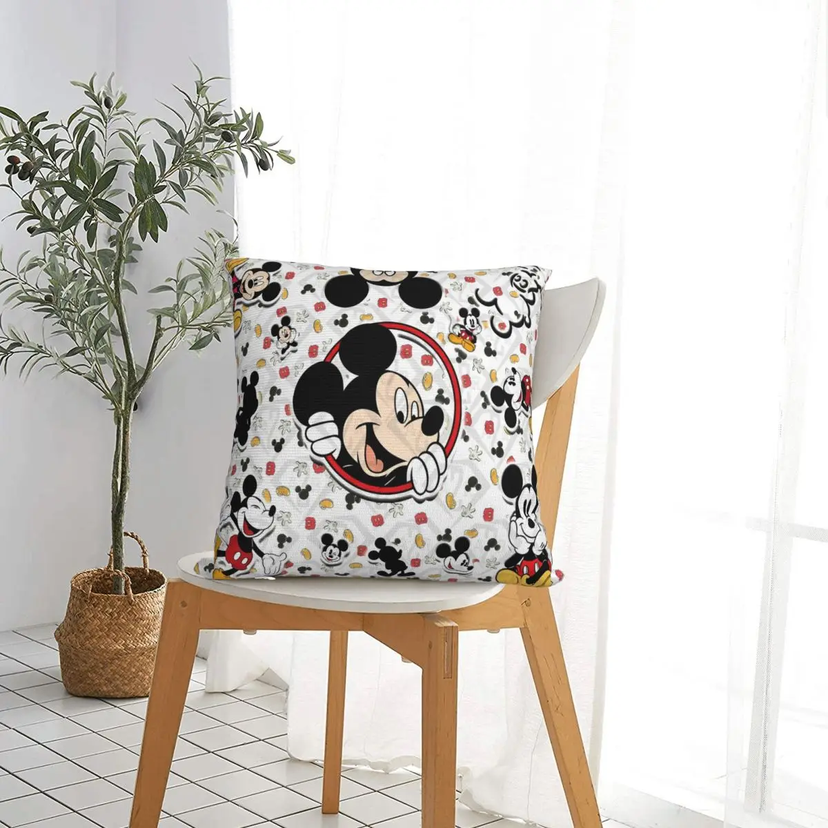 Mickey Mouse Tumbler Sublimation Pillow Case Cartoon Cushion Cover Fashion Polyester Decorative Pillowcase for Car 18