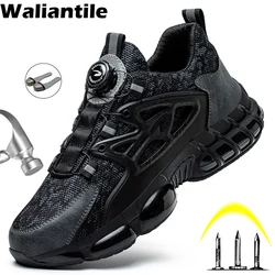 Waliantile Steel Toe Work Shoes para homens, botas de construção, tênis indestrutíveis, tênis de segurança masculinos anti-quebra, qualidade de marca