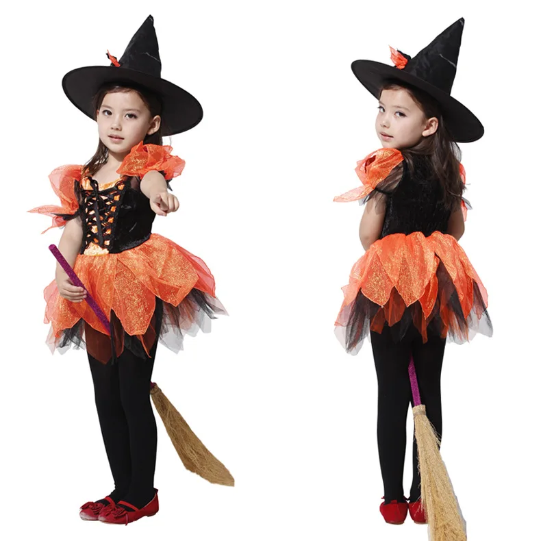 

Хэллоуин Ведьма Девушка Пар COS Костюм Одевание Детская Ведьма Dr orm Традиционная женская осенняя мода Hanfu