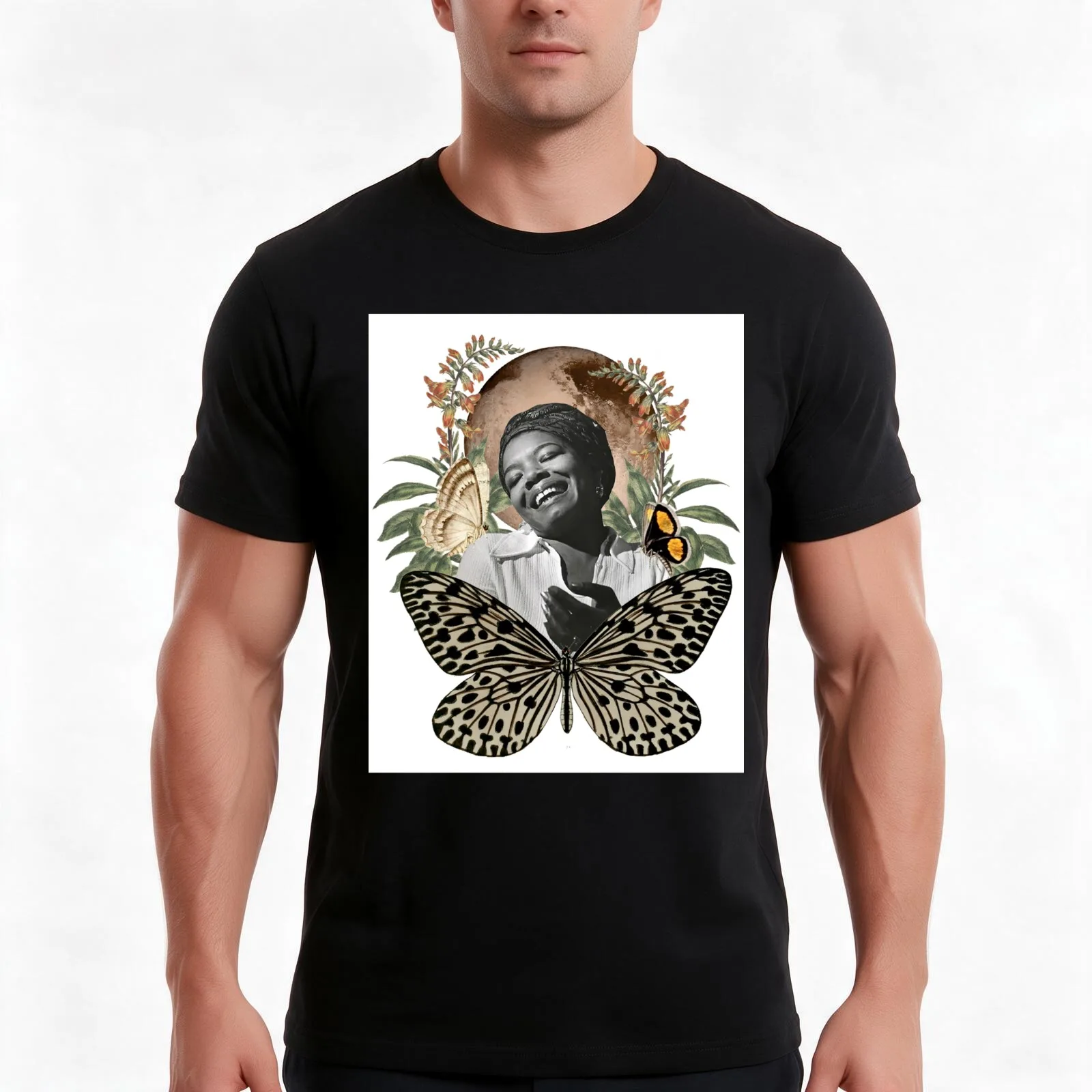 MAYA T-Shirt, Summer Casual Cotton Tee, Oversized Streetwear Tops, Vintage Graphic Print, Loose Fit Short Sleeve, 100% Cotton