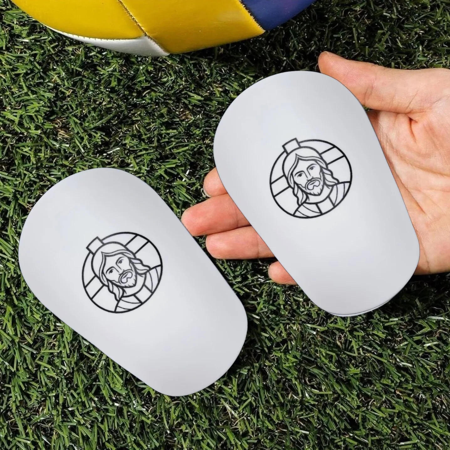 One Pair of Ultra-Lightweight Football Shin Guards - Durable and Comfortable, Suitable for All Sports, Designed for Soccer, Bask