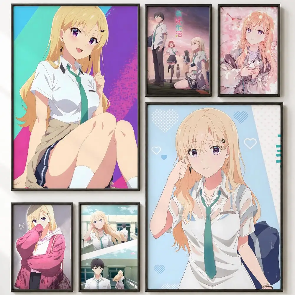 Manga Gimai Seikatsu Poster HD poster wall art self-stick no-residue for home cafe office great gift