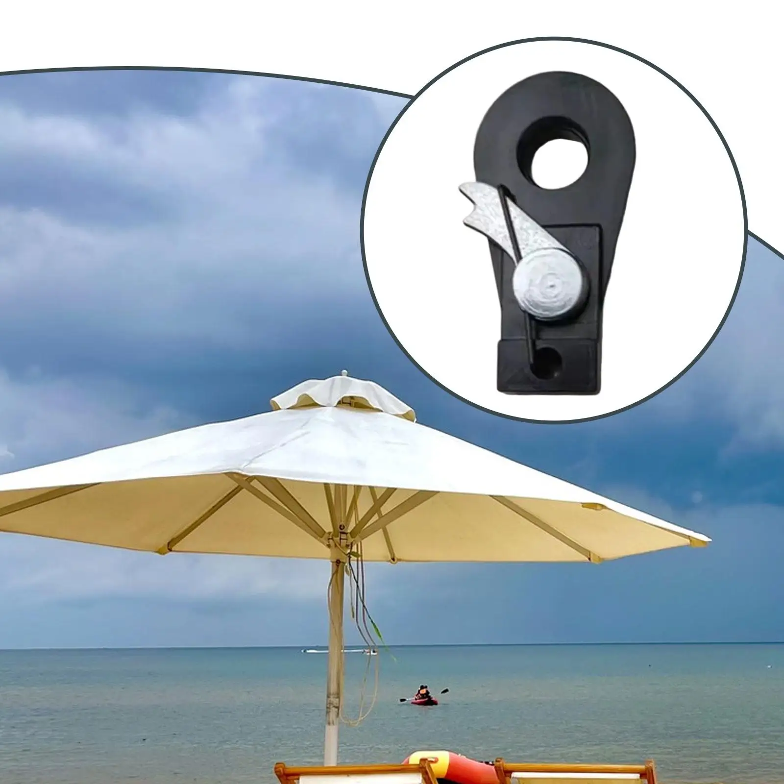 Patio Umbrella Accessory Parasol Part Heavy Duty Lightweight Fixing Shaker Handle Part for Party Balcony Poolside Deck Courtyard