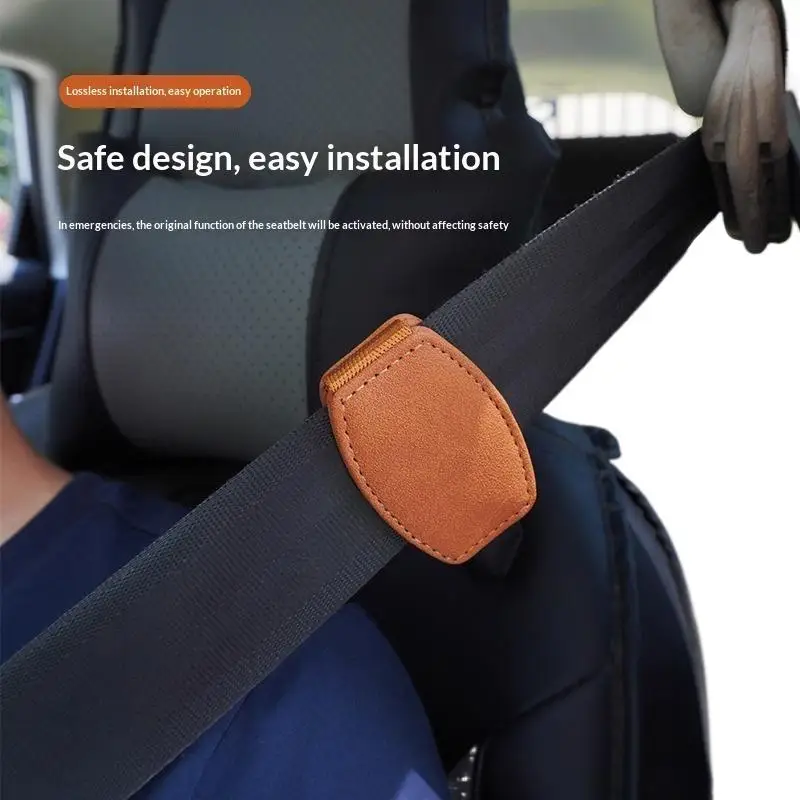 Suede Car Seat Belt Adjuster Padding Breathable Soft 1Pc for Daily Commute Long Road Trips Car Interior Supplies