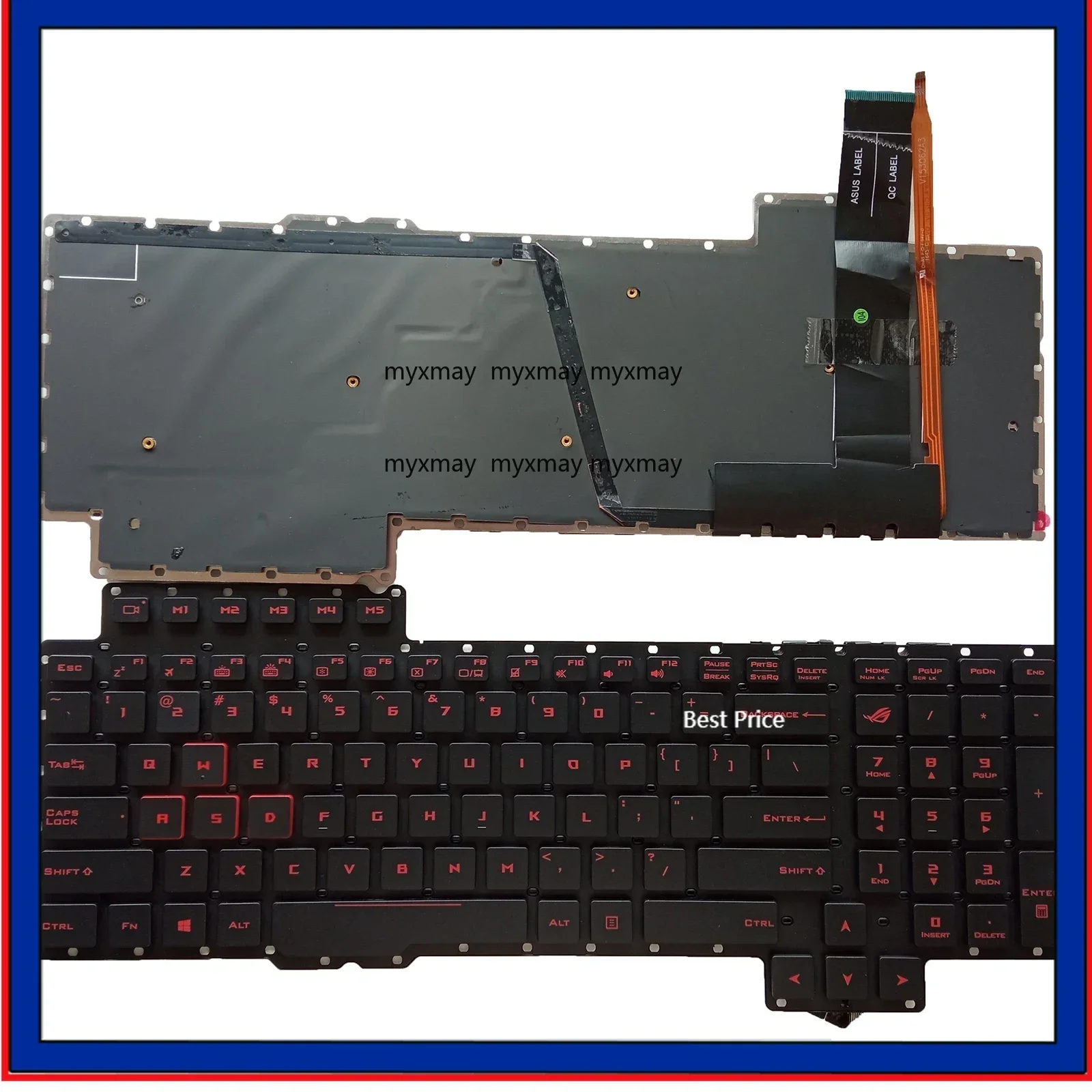 

Клавиатура для ноутбука ASUS ROG G752 S6700 S6820 G752V G752VS GFX72V 90NB0D61-R30BE0 G752VS-XB78K без указателя с красной подсветкой