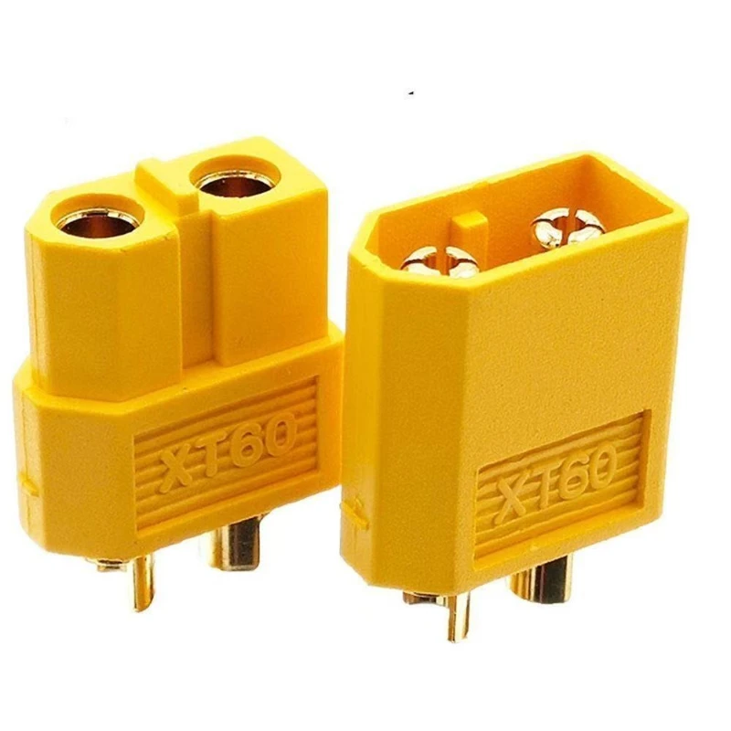 XT60 Stecker und Buchsen XT60PB Bullet-Steckverbinder für RC Lipo Akku, RC Drohne, Flugzeug, Auto, Boot, vertikale Schweißplatte, Stoßverbinder
