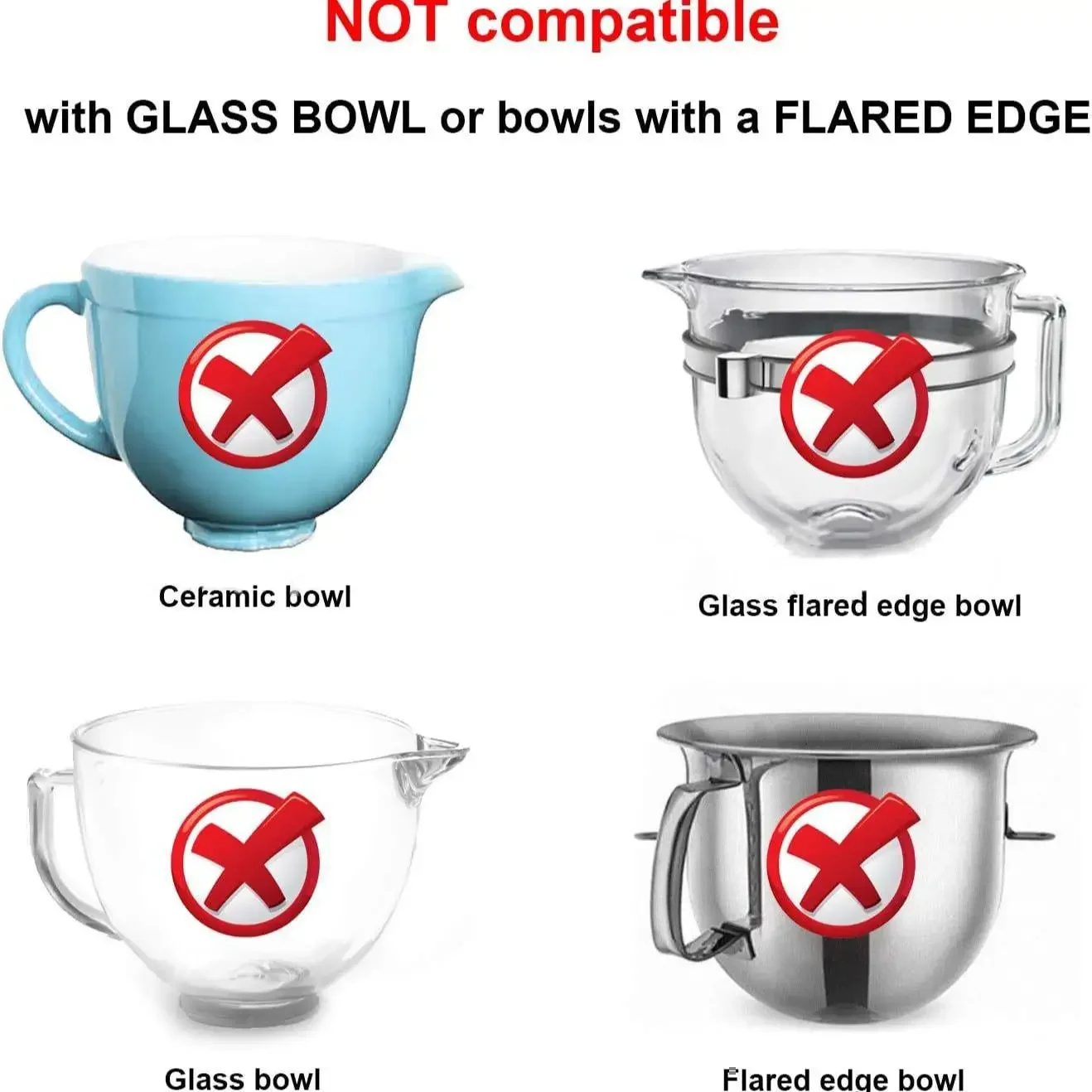 Splash Guard & Pouring Chute Attachment for KitchenAid Mixers - Fits Stainless Bowls，Stand Mixer Pouring Chute image 5