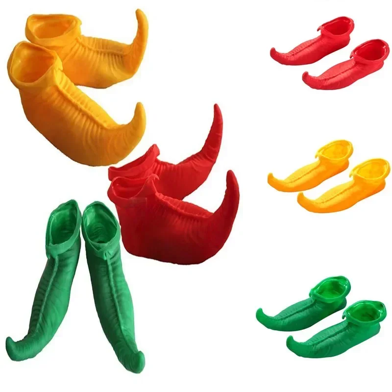 Halloween Costume Party Rubber Pointed Clown Shoes for Amusement Park Circus Performance Cosplay