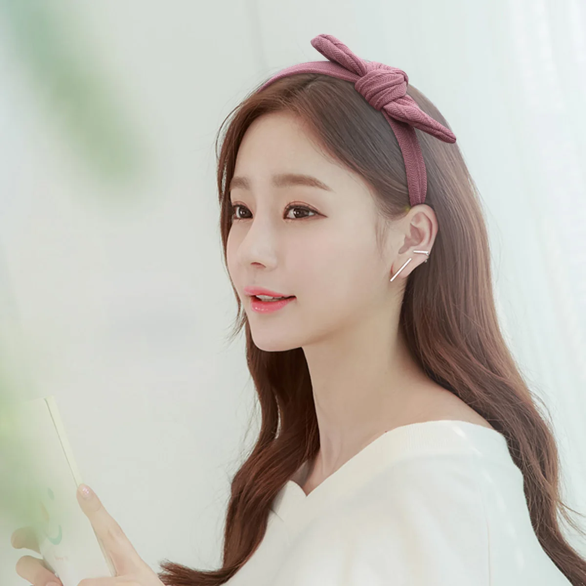 

Anti-slip Hairband Headdress for Party Girl Hoop Girls Headwear Bowknot Rabbit Ears