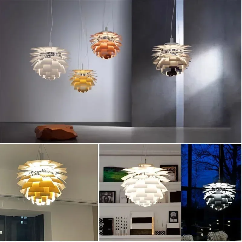 Imagem -06 - Modern Led Pinecone Pendant Lights Louis Design Chandelier Decoração da Sala de Estar Lâmpadas Suspensas de Alumínio para Casa Alcachofra