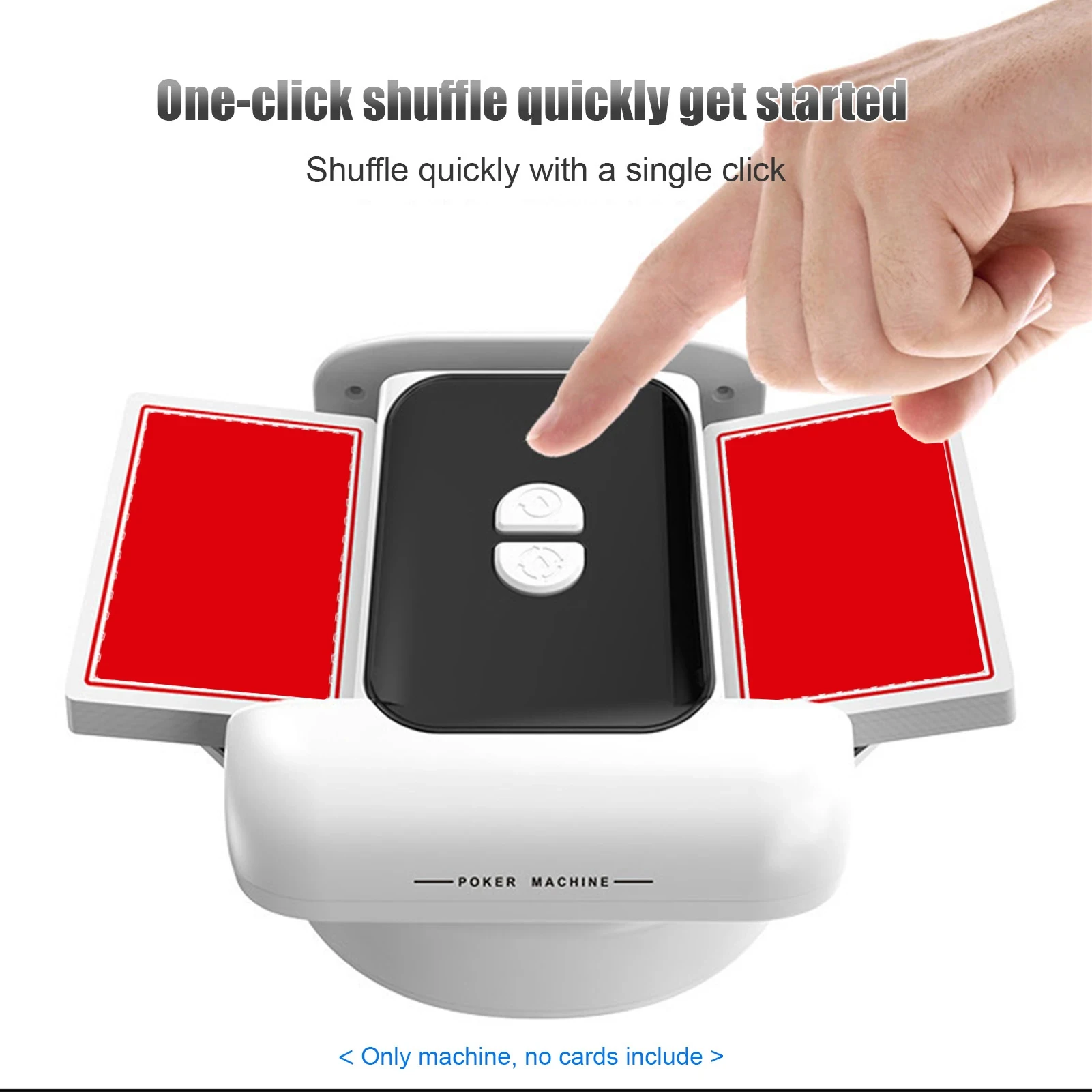 Electric Automatic Card Shuffler 2 Deck Cordless Rechargeable Casino Poker Machine Card Dealer with Type-C Port
