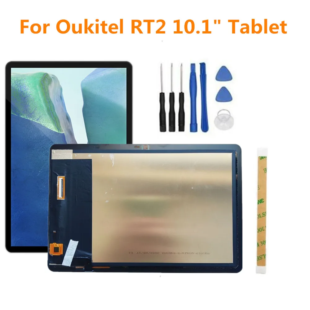 Oukitel RT2 10.1 인치 태블릿 패널 LCD 콤보 디스플레이 FHD + 터치 스크린 어셈블리, 유리 수리 부품용 신제품 오리지널