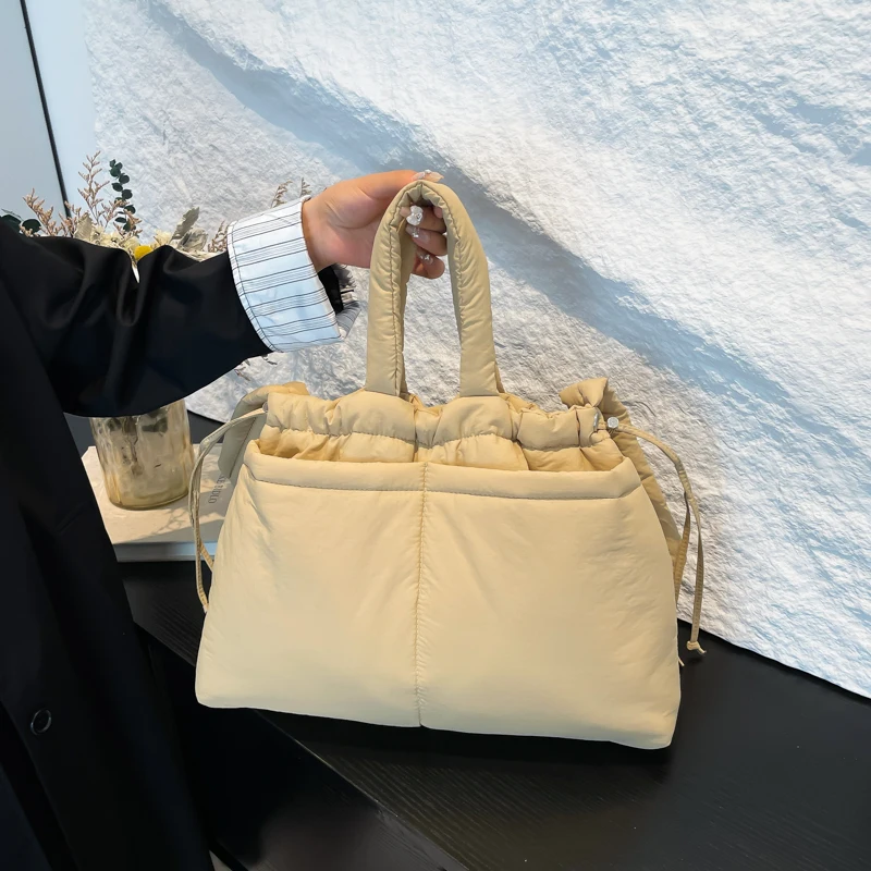 

Lady Cotton handbag large capacity multi-pocket fashion student portable casual shoulder bag