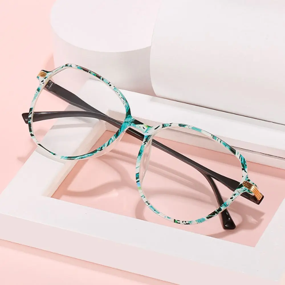 Fashion Round Printed Big Size Eyeglasses Women Men Reading Glasses Magnifier Diopter Presbyopic Reading Glasses +1.0~4.0