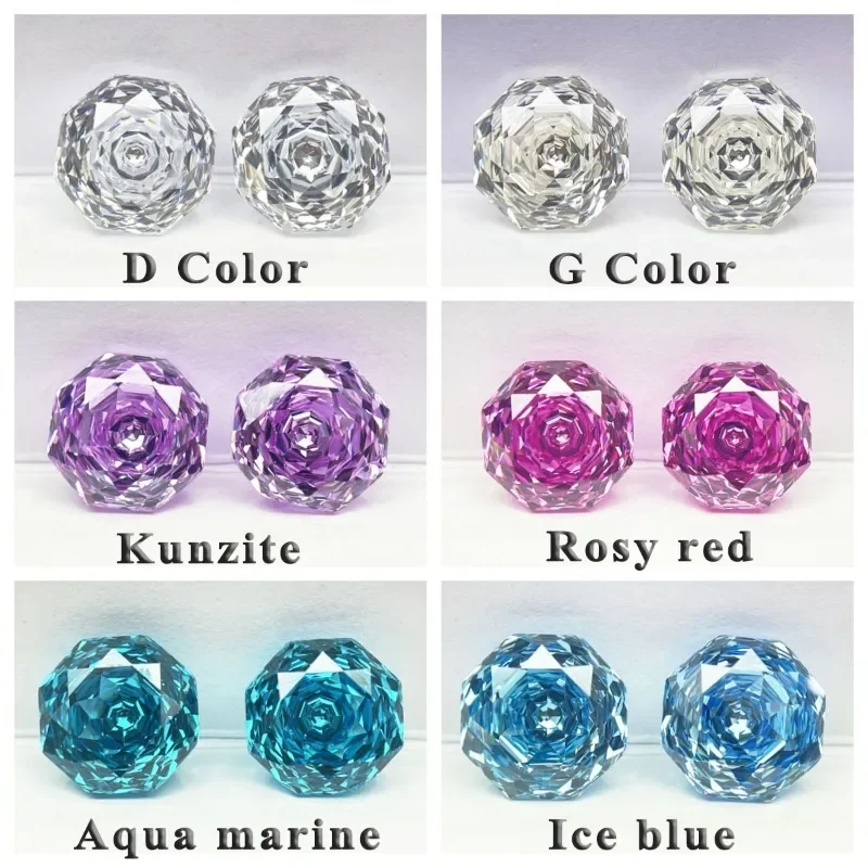 Cubic Zirconia Stone Octagon Rose Cut Multicolor Natural Colorful Loose Stones Used for DIY Jewelry Making Inlay Main Materials