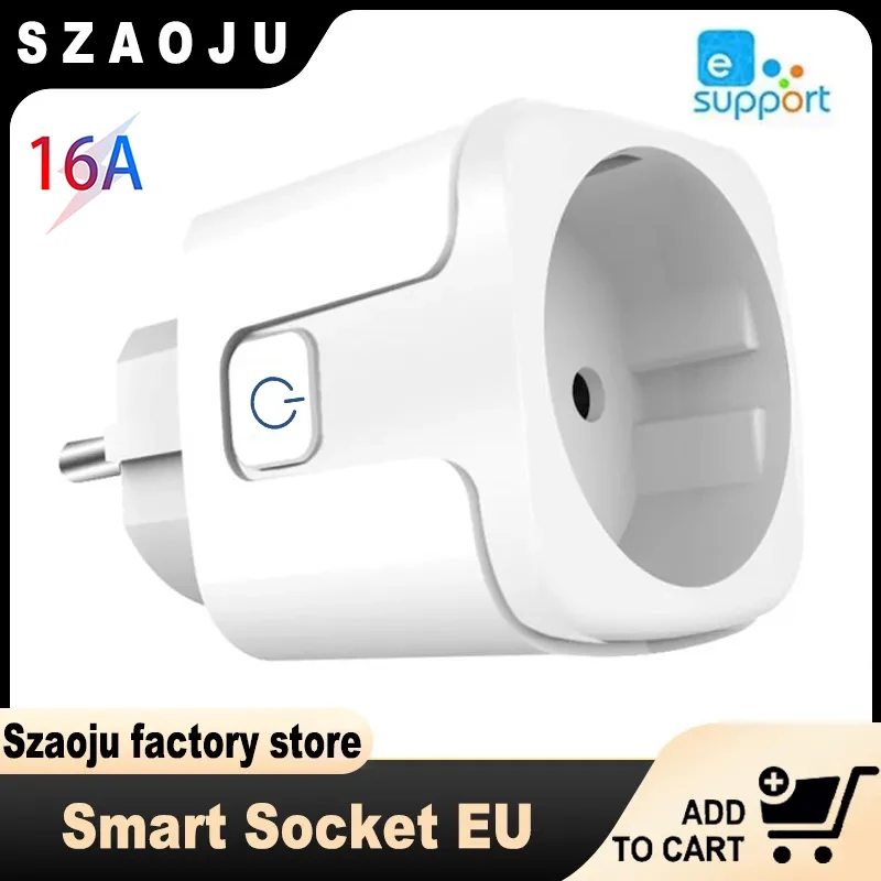 

Szaoju Smart Socket EU 16A/20A AC100-240V Wifi Smart Plug Power Outlet Tuya Smart Life APP Control Works For Alexa Google Alice