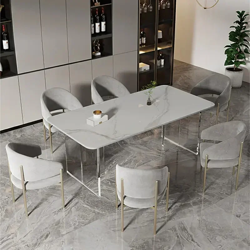 Italian Modern Luxury Dining Chairs Stylish Stainless Steel and Wooden Design for Hotel Restaurants and Cafés for Home Use