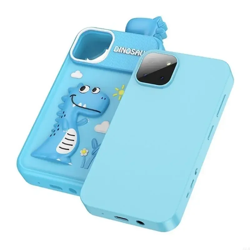 소년 소녀를위한 만화 공룡 휴대 전화 장난감 2.8 인치 화면 더블 카메라 디자인 유치원 15ub에 대한 전화 장난감 학습