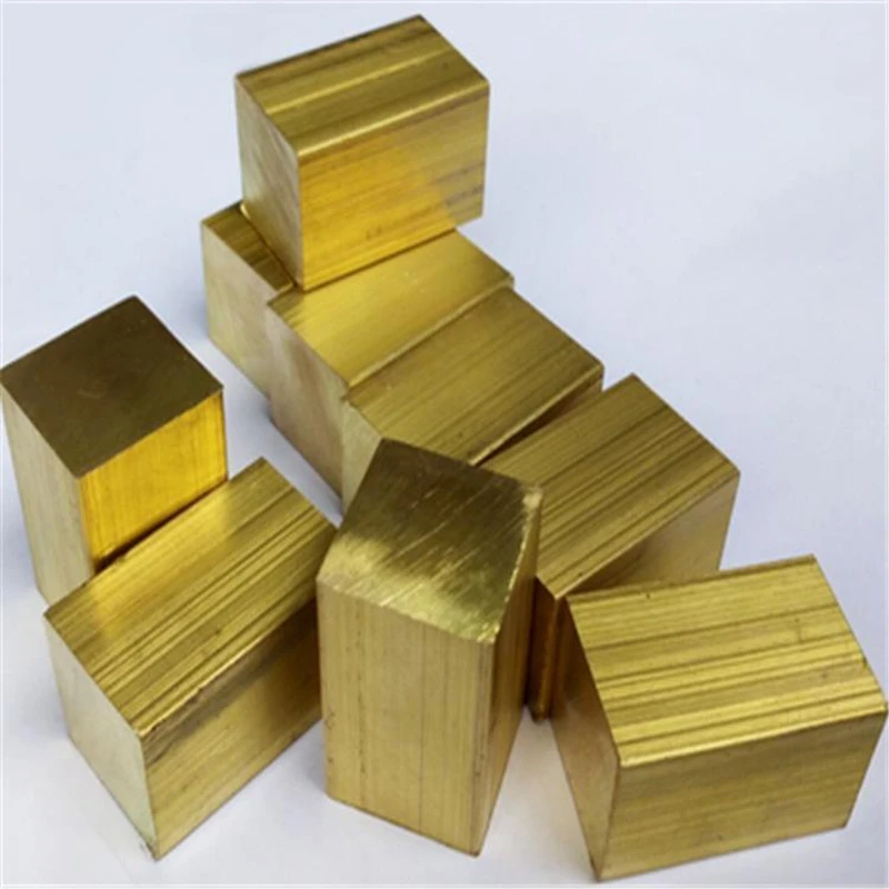 1pcs Brass Square Processing Custom DIY Board Material Solid Brass Imitation Gold Bar Thickness 6- 25mm